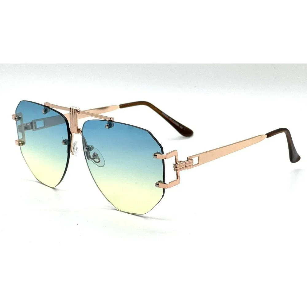 Men Women Classic Green Modern Retro Shield Party Club‎ Rave SUN GLASSES Lentes